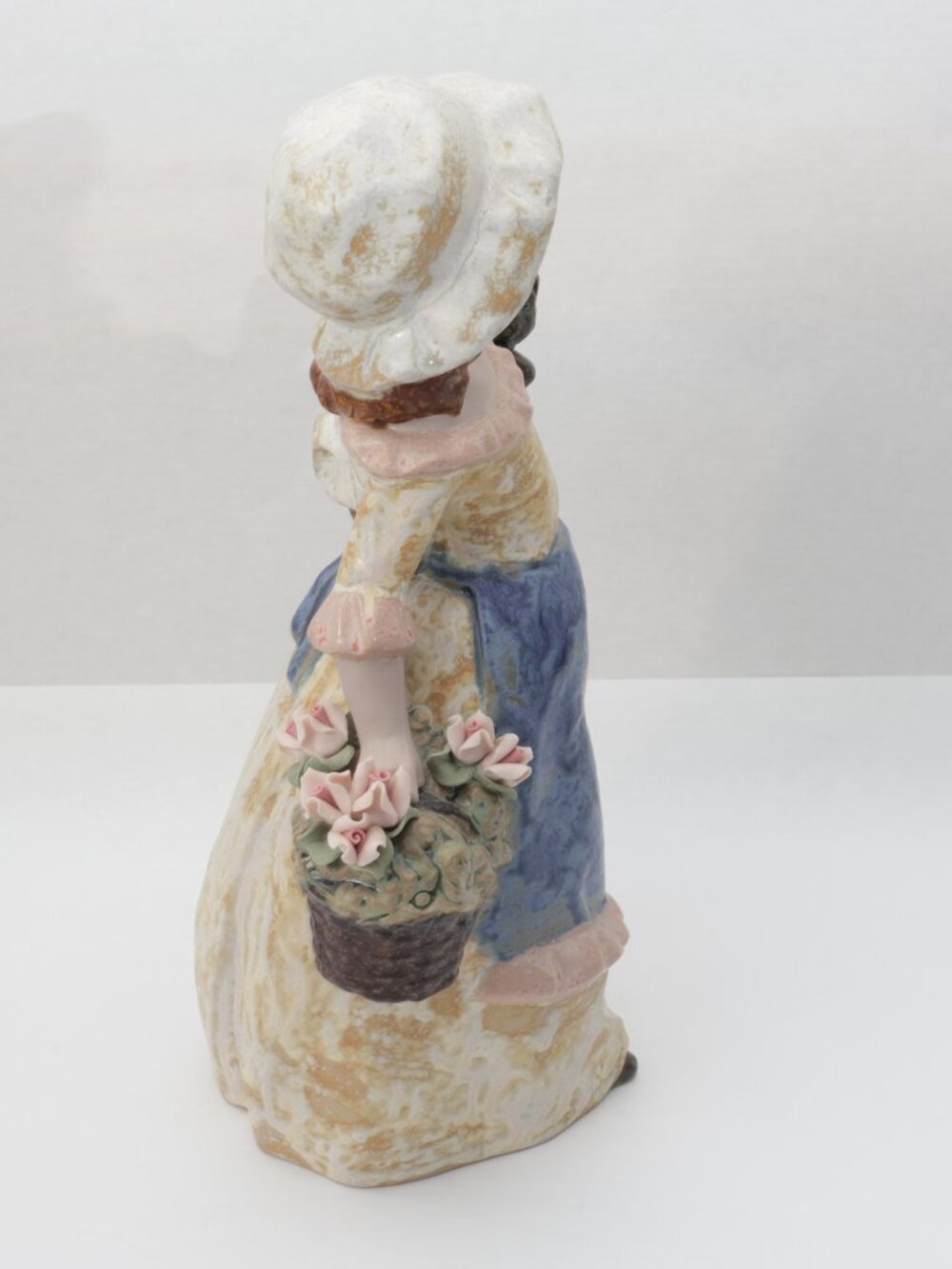 Nadal Spain Vintage And Unique Woman Walking Her Dog ( Cat ? ) Stamped - Picture 2 of 6